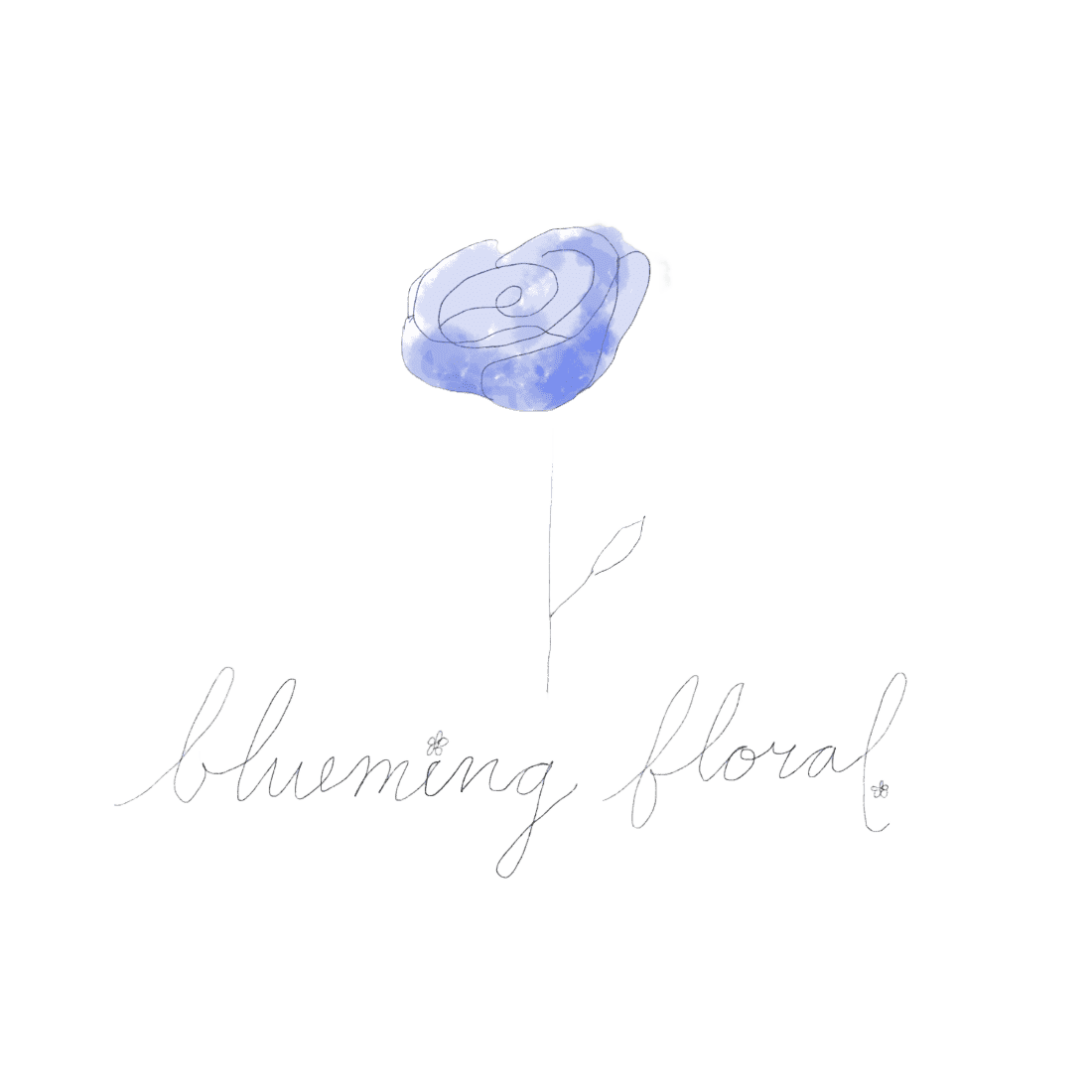 Blueming Floral Logo
